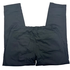 Uniqlo Warm Lined Pants Mens Large Black Adjustable Waist Winter Outdoor New - Picture 1 of 8