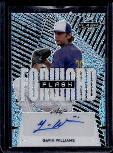 2021 Leaf Flash Gavin Williams Forward Auto Platinum Blue #9/50 - Picture 1 of 2