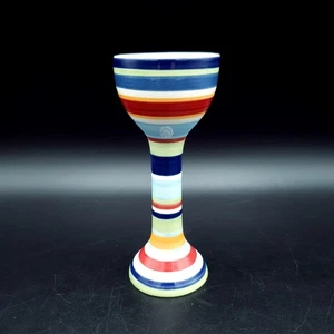 Tall Egg Cup Stripey Sagaform SDG Sweden ceramic multi colour breakfast table 5" - Picture 1 of 8