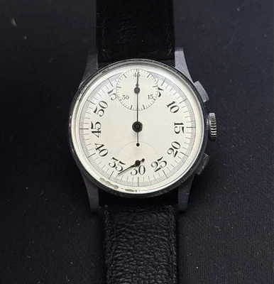 WW2 British Military Bomb Timer Watch – Pierce Monopusher Chronograph - Image 1 of 4