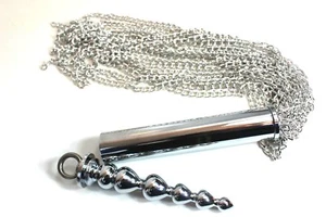 Stainless Steel Chain Flogger Sensual Erotic Bondage Whip Role Play Butt Plug - Picture 1 of 4