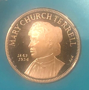 Marry Church Terrell alte PP Sterling Silber Medaille, Franklin Mint - Bild 1 von 2