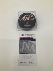 FLORIDA PANTHERS AARON EKBLAD SIGNED SC CHAMPIONS PUCK JSA WITNESSED COA - Picture 1 of 2