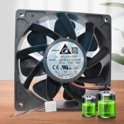 Delta QFR1212GHE 12V 2.7A 12038  6000RPM S7 S8 S9 Chassis Universal Cooling Fan - Image 1 of 4