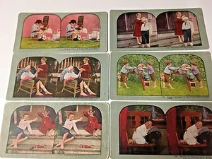STEREOCARDS OF  CHILDREN     QTY 6  LOT 10 - Picture 1 of 6