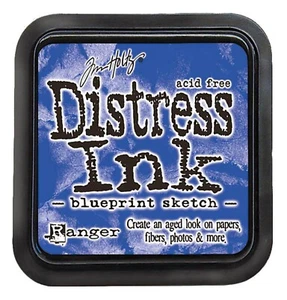 Tim Holtz, Distress Ink, Full Size, Blueprint Sketch, Blue Ink Pad, Royal Blue - Picture 1 of 1