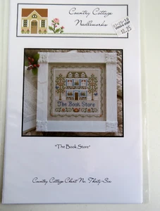 PATTERN THE BOOK SHORE Cross Stitch Sampler NEW Country Cottage Needleworks #36 - Picture 1 of 3