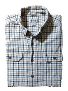 Camisa Carhartt Para Hombre Manga Corta Cuadros Multicolor Abotonada Calce Relajado Talla L - Imagen 1 de 4