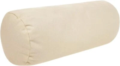 Almohada de trigo sarraceno para aliviar el dolor de cuello y hombro - Redonda ajustable (14" x 6) Foto 1 de 4