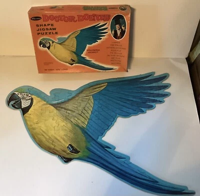 Rompecabezas en forma de guacamayo loro polinesia Whitman DR. DOLITTLE de colección Foto 1 de 4