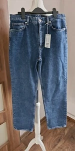 COS ORGANIC COTTON TAPERED LEG JEANS BLUE SIZE EUR32 BNWT - Picture 1 of 5