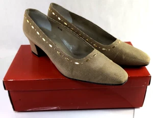 VTG : Vaneli Gold Savanna Print Pump Heels Ladies, 8.5 M Shoes BB-763, MSRP $68 - Picture 1 of 14