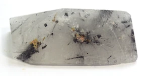 TURMALIN in QUARZ POLIERT TROMMELSTÜCK - 6,1 x 3,6 x 1,8 cm 62,48 gms #2 - Bild 1 von 4