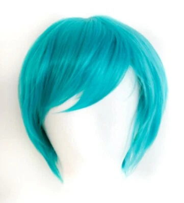 11'' Short Straight Men's Cut with Long Bangs Teal Green Wig Cosplay Ken NEW - Image 1 of 3