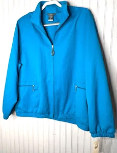 KORET Womens JACKET 18 20 XL Sky Blue Silver Zip Pockets Walking Light NEW - Picture 1 of 14