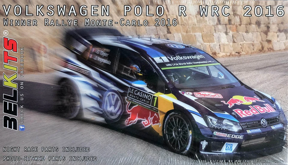 BELKITS VOLKSWAGEN POLO R WRC 2016 MONTECARLO RALLY WINNER 1/24 COD.BEL011 - Immagine 1 di 1