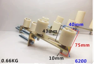 6L-1 43mm x 40mm Sliding Gate Upper Guide Nylon Roller w/ Electroplated Bracket - Picture 1 of 1