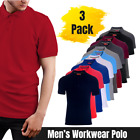Mens Plain Polo Shirt Pack of 3 Pure Cotton Regular Fit Pro Polo Shirt Multipack