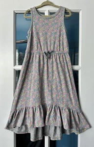 Circo Girls Sundress Size 4T Sleeveless Gray Pink Yellow Ruffle Hem Soft Cute - Picture 1 of 3