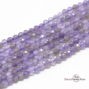 180 TINY PURPLE AMETHYST FACETED ROUND GEMSTONE BEADS 2mm 1 STRAND SHAKRA GS111 - Picture 1 of 4