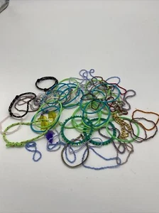 Huge Lot Of Vintage 80’s Rubber And Stretch Bracelets + - Picture 1 of 10