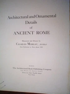 Moreau. Architektonische und dekorative Details des antiken Roms. - Bild 1 von 2