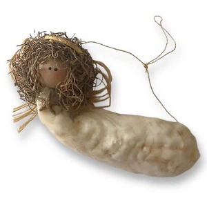 Adorno de Navidad de ángel blanco cremoso único de colección concha marina - Imagen 1 de 3