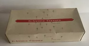 Schachtel Vintage Kleenex Weihnachten Taschentücher Stechpalme rot & grün 1961 Nos VERSIEGELT - Bild 1 von 8