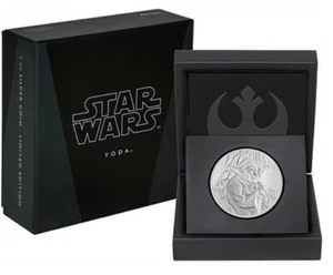 Moneda Disney Star Wars Yoda 2016 1 oz plata prueba regalo perfecto coleccionable rara - Imagen 1 de 5