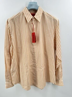 Camisa Hugo Boss Abotonada Naranja Rayas Abotonada Talla M (A-4) Foto 1 de 4