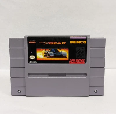 Authentic Nintendo SNES Top Gear SNES Cartridge | Tested & Working - Image 1 of 2