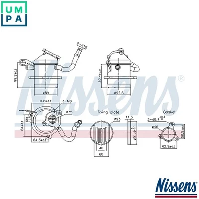 COOLER EXHAUST GAS RECIRCULATION 989480 FOR RENAULT CLIO/V CAPTUR/II GRAND/III - Image 1 of 4
