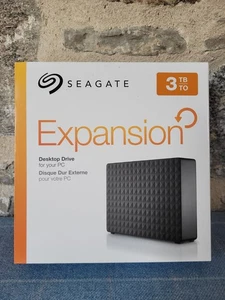 Seagate Expansion 3TB Desktop External Hard Drive HDD Black Boxed Never Used Uk - Picture 1 of 7