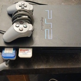 Sony PlayStation 2 Black Console, Controllers, Memory Cards, Composite RCA