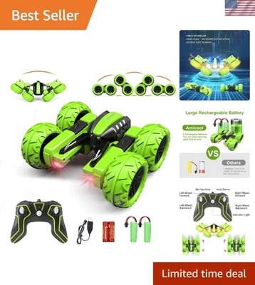 Double-Sided Off-Road RC Car with Lights 6.7 Inches, Perfect for Boys Ages 3-12 - Image 1 of 4