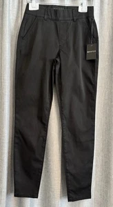 Pantalones para mujer Mckayla nuevos con etiquetas tiro medio talla 25 informales negros elásticos - Imagen 1 de 6