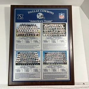 Dallas Cowboys "America's Team" Super Bowl Plaque 19"x15" - 1971/1977/1992/1993 - Picture 1 of 2
