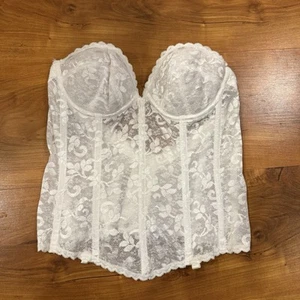 VINTAGE JC Penney LACE LINED CORSET SIZE 34B - Picture 1 of 6