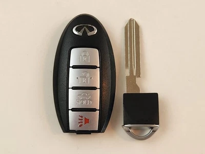 ORIGINAL INFINITI 08-15 OEM SMART KEY LESS ENTRY REMOTE FOB BLANK UNCUT ALARM US - Image 1 of 4
