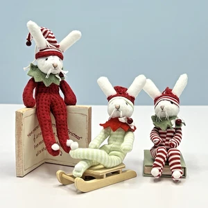 Lot of 3 Vtg Bunnies by the Bay Collectible Bunny Ornaments/Shelf Sitter - Rare - Picture 1 of 24