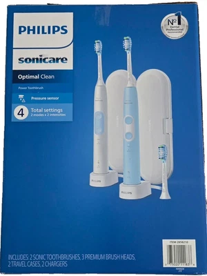 Philips Sonicare Optimal Clean Rechargeable Electric Toothbrush 2-Pack - NIOB - Image 1 of 3