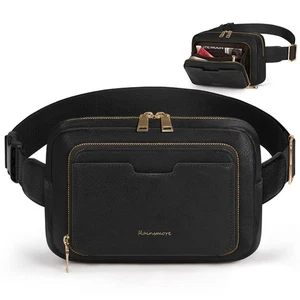 Fanny Packs for Women, Leather Belt Bag Waterproof Everywhere Crossbody Waist... - Foto 1 di 7