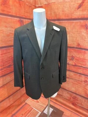 Mens NWT Jos A Bank Olive Fine Plaid Jacket sz 44R TCA - Imagem 1 de 4