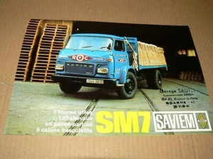 Prospectus Camion SAVIEM RENAULT SM7 135 CV Truck LKW Catalogue Brochure - Picture 1 of 1