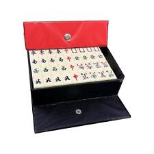 Chinese Mahjong Game Set, with 144 Numbered Acrylic Tiles, Carrying Travel Case