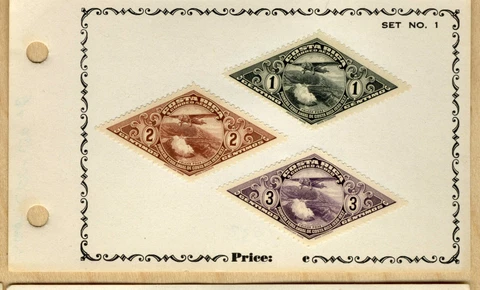 COSTA RICA 1937 Airplane over Poa ́s Volcano SC#C28-C30 Airmail🛩️ MLH FILED Cover