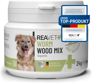 Reavet Wurm-Kraut Kapseln 50 Tabletten, Wurmkur Sekundierend Für Hunde, Pflanzli