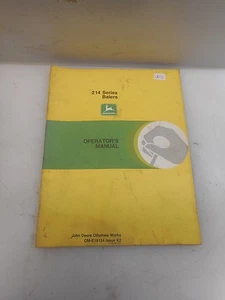 JOHN DEERE SERIE 215 EMPACADORAS MANUAL DE OPERADOR OM-E19134 EDICIÓN K2 - Imagen 1 de 1