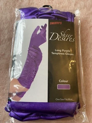 SMIFFYS SHEER DESIRES LONG  SATIN  TEMPTRESS GLOVES - Image 1 of 2