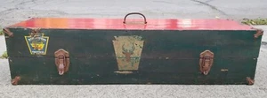 Antique Vintage Archery Box Bow Arrow Wooden Carrying Case Hunting Cabin Decor - Picture 1 of 22